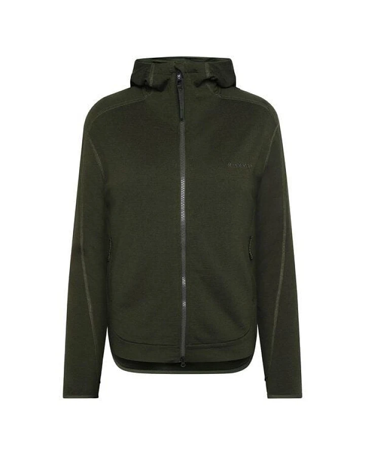 KnowledgeCotton Apparel Fleece-Pullover mit Kapuze DYNAMIC aus Merinowolle - Damen