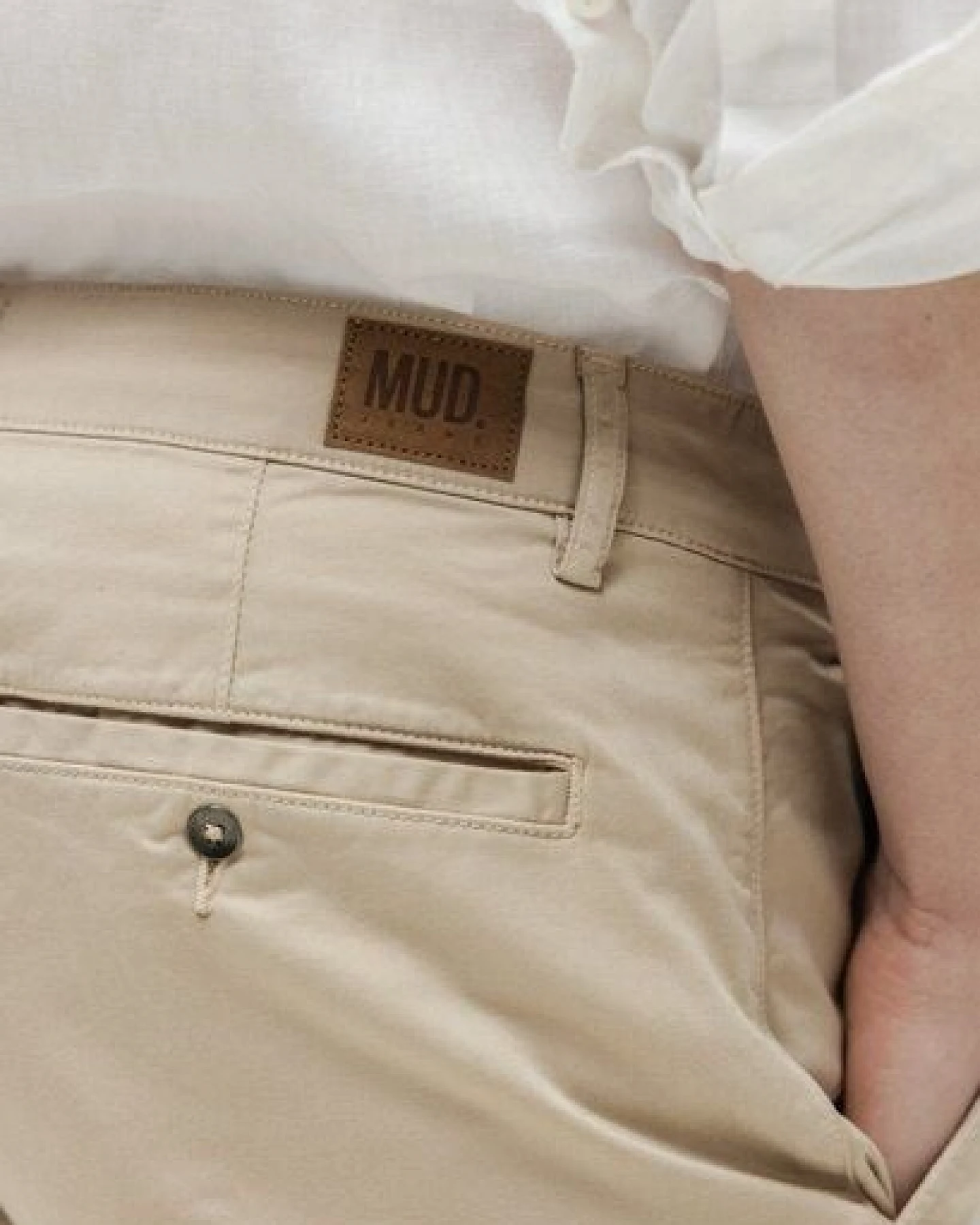 MUD Jeans Herren Jeans "Andy Short - Sand" – Ansicht 4