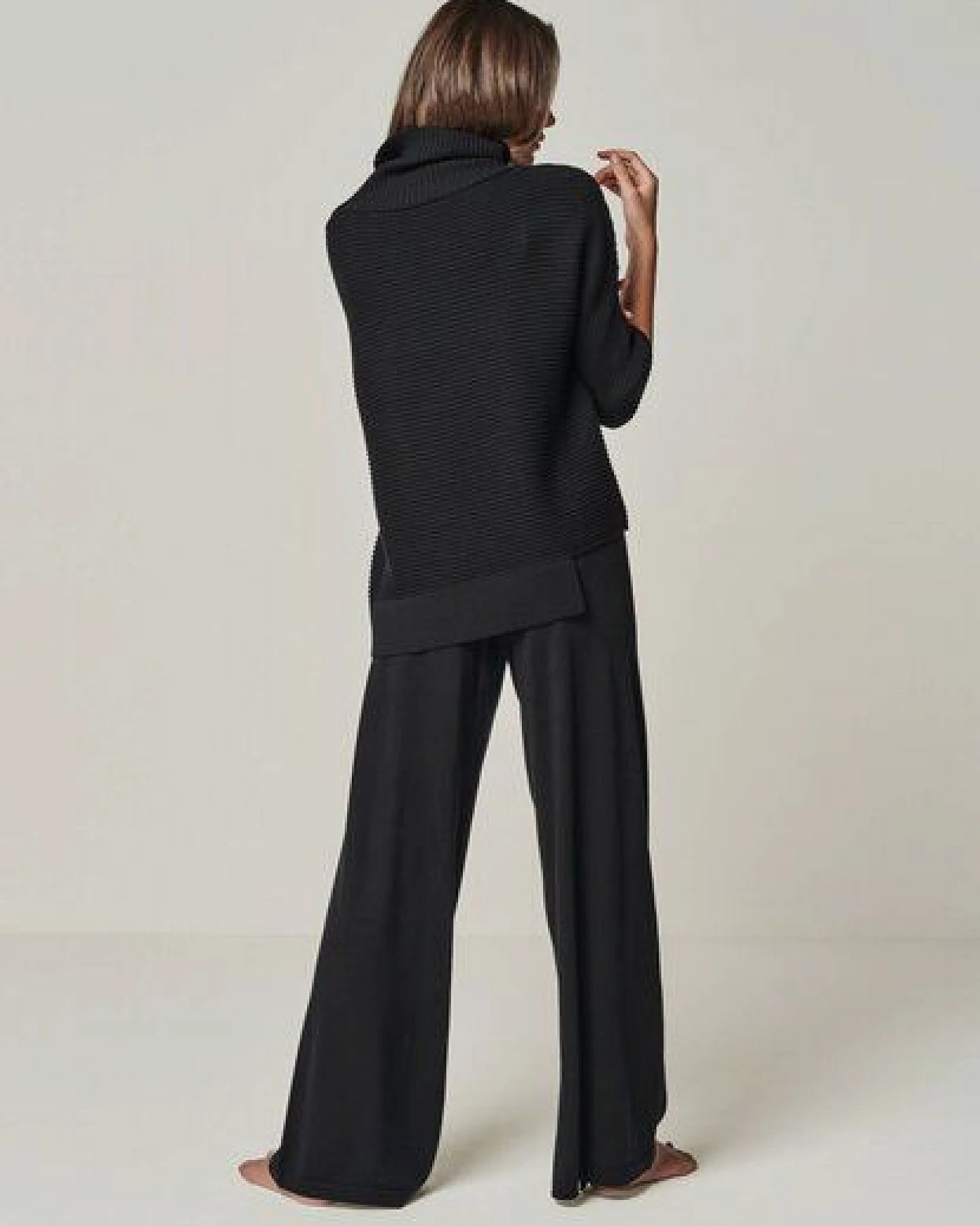 YOU LOOK PERFECT Merino Loungewear Set "Rollkragenpullover Bailey & Strickhose Bailey" – Ansicht 4