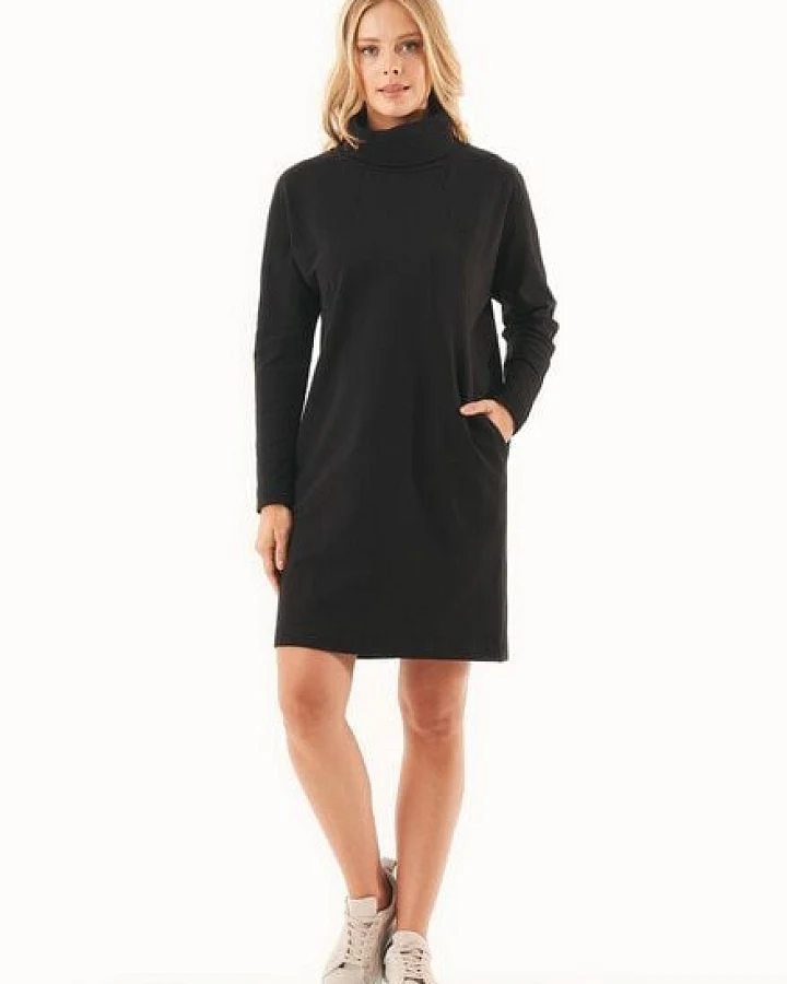ORGANICATION Sweatkleid aus Bio-Baumwolle mit Rollkragen