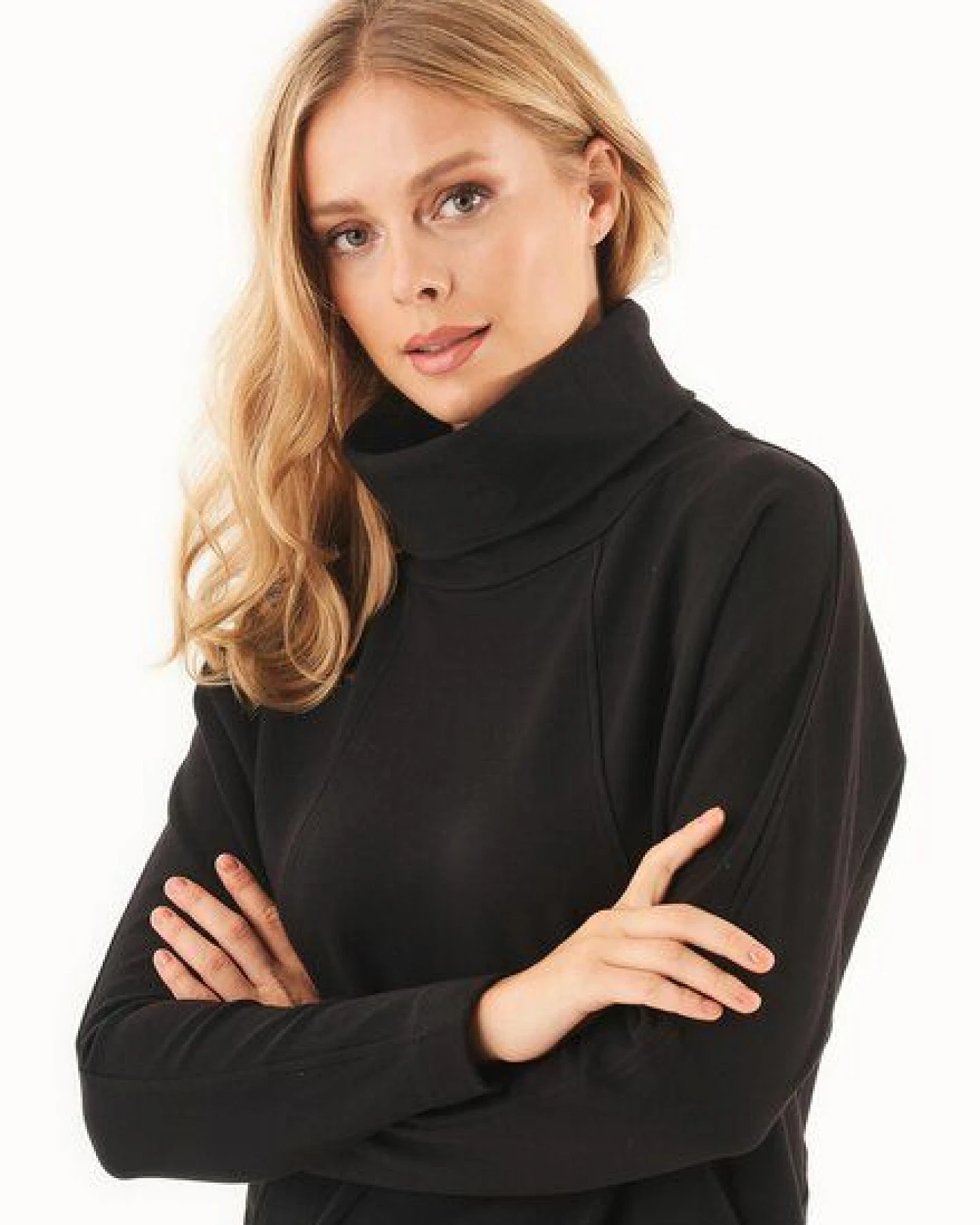 ORGANICATION Sweatkleid aus Bio-Baumwolle mit Rollkragen – Ansicht 4