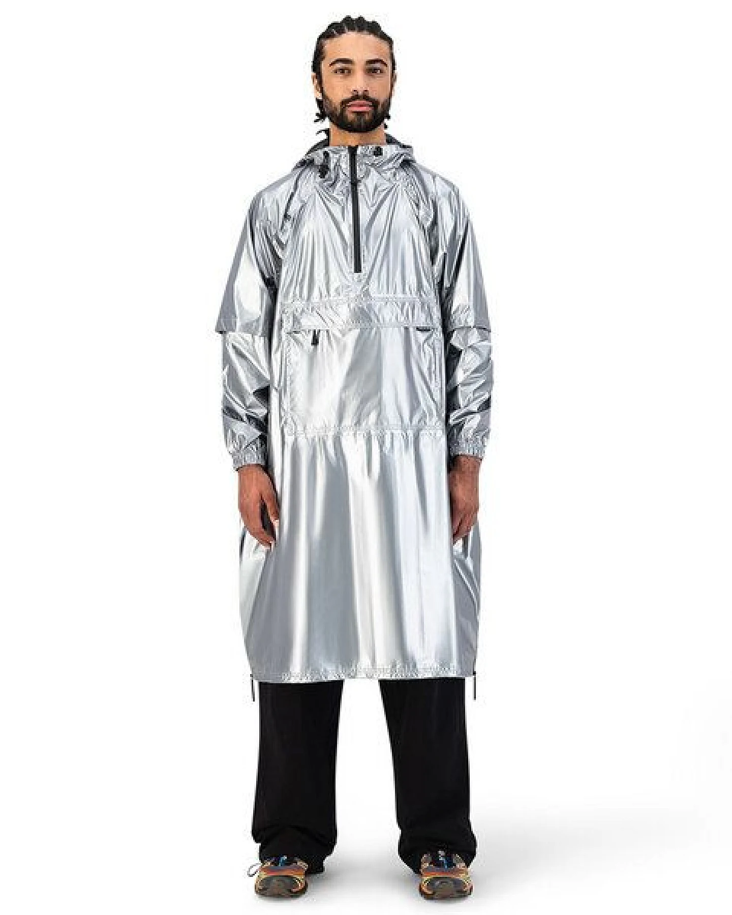 Maium Vegan Regenmantel - Unisex Poncho - aus recycelten Materialien – Ansicht 3