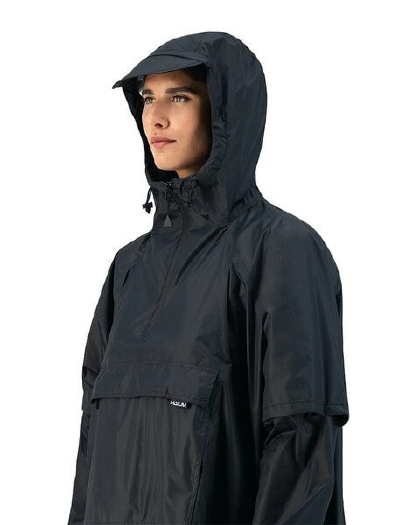 Maium Vegan Regenmantel - Unisex Poncho - aus recycelten Materialien – Ansicht 3