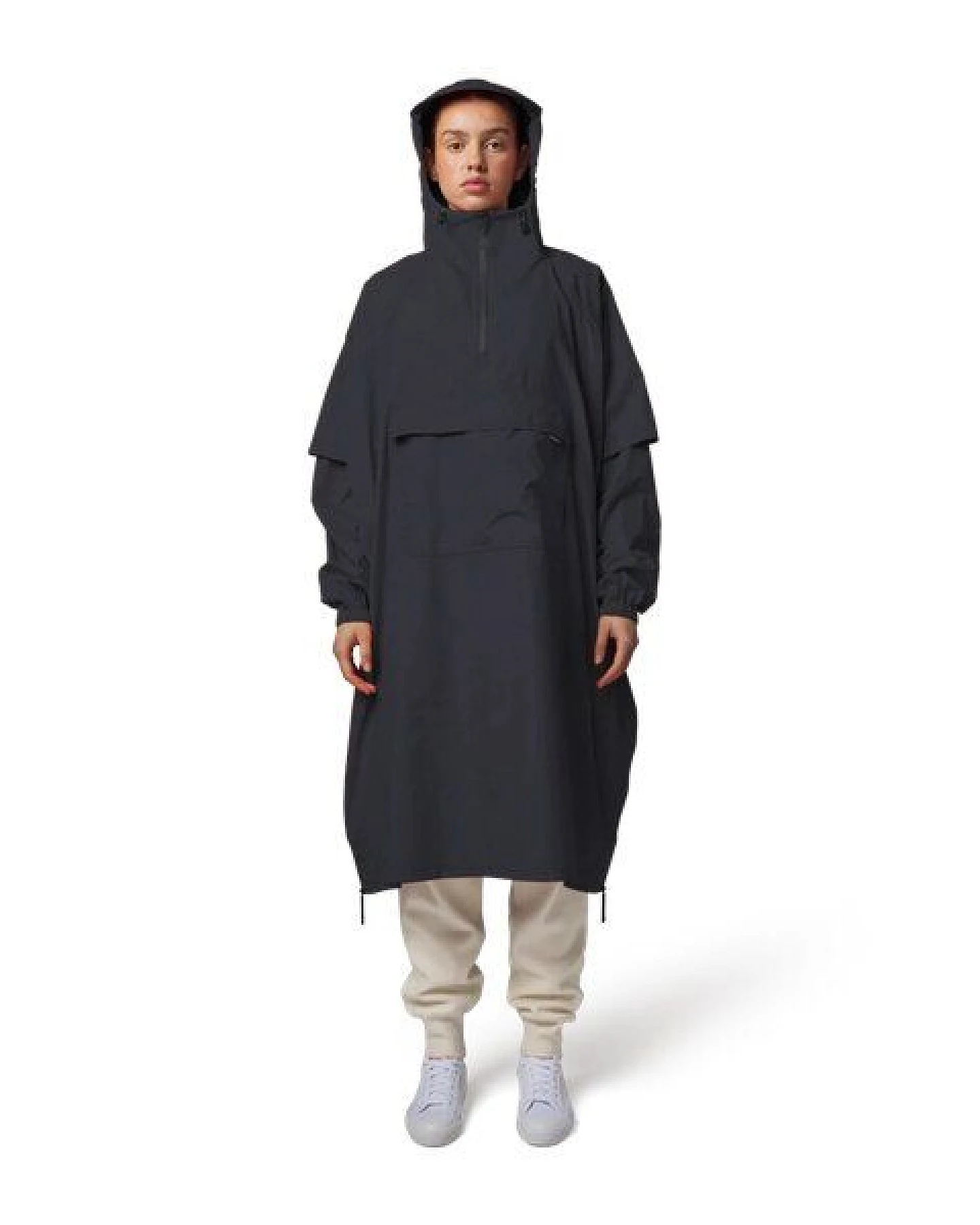 Maium Vegan Regenmantel - Unisex Poncho - aus recycelten Materialien – Ansicht 3
