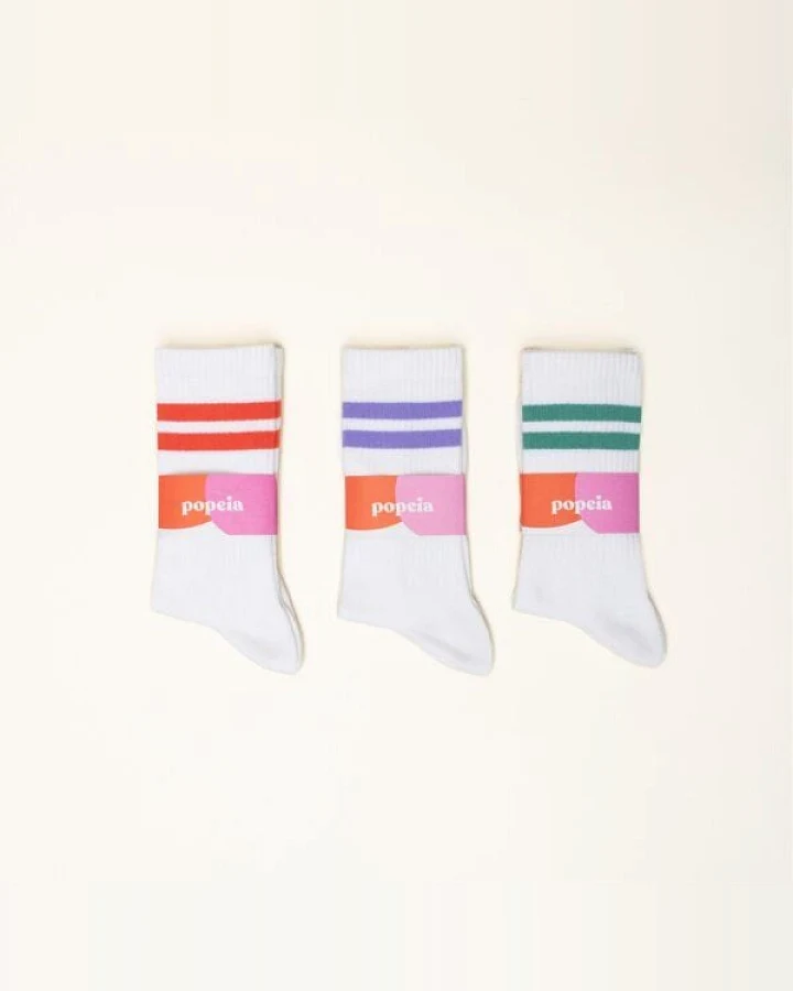 Tennissocken 3er-Set "popeia" aus Bio-Baumwolle