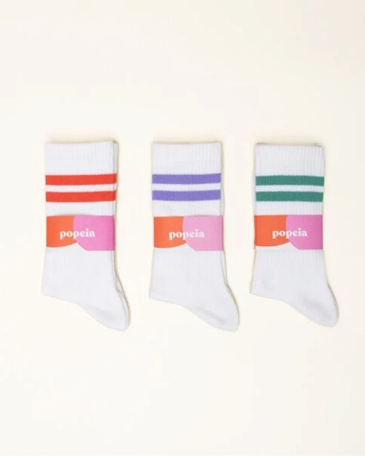 Tennissocken 3er-Set "popeia" aus Bio-Baumwolle
