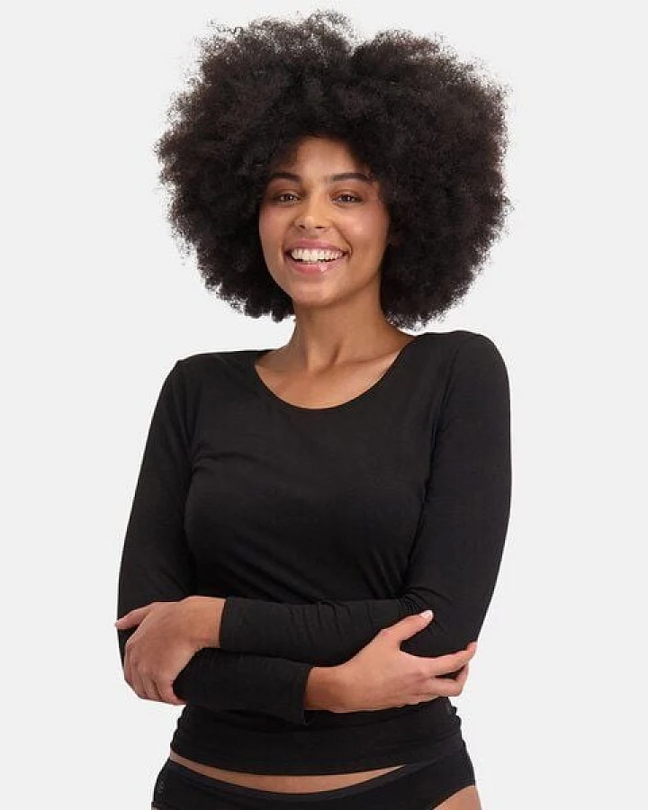 Bamboo Basics Langarm-T-Shirt Longsleeve LARA mit Bambusviskose (2er Pack)