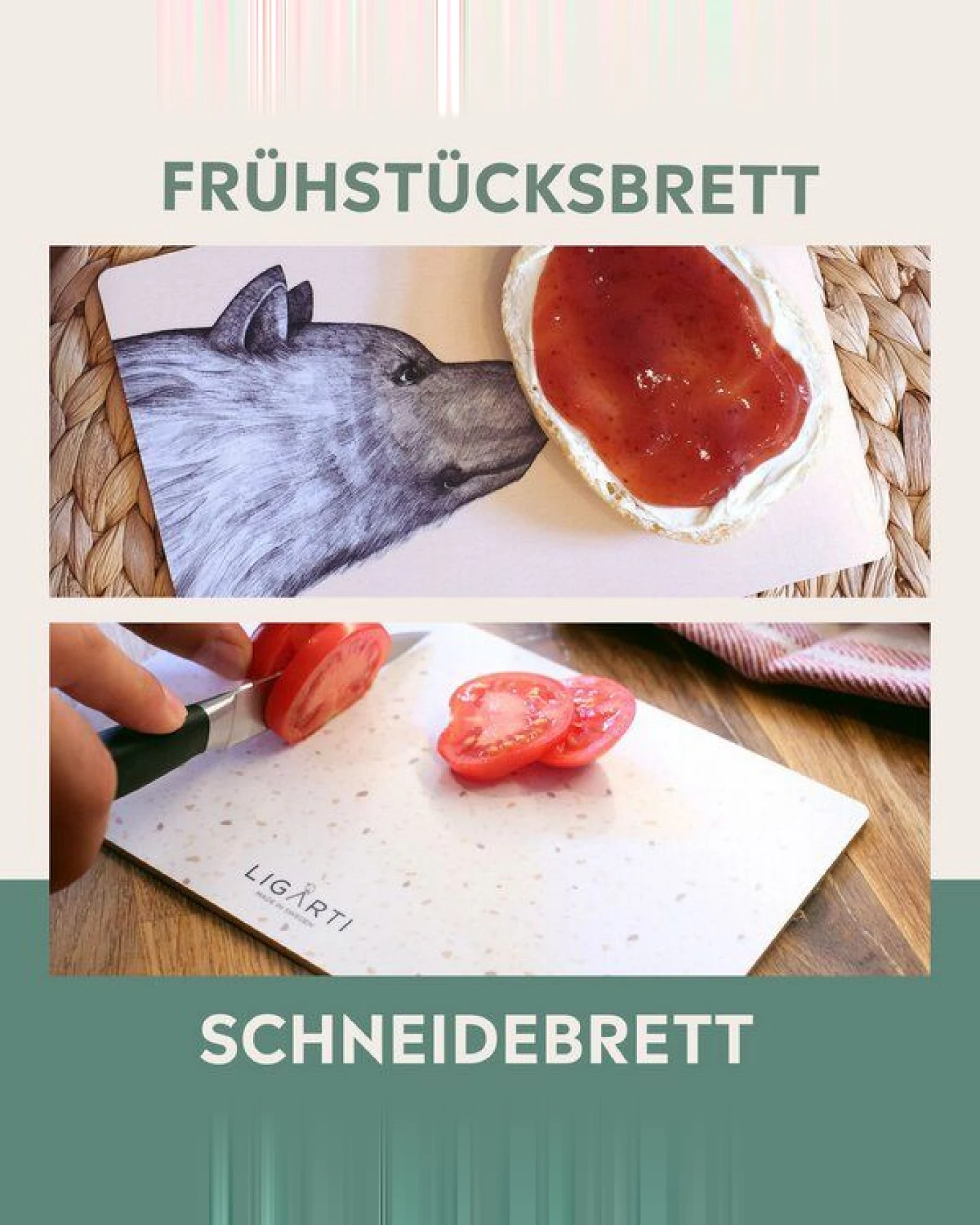 LIGARTI Holzbrettchen - Die Begegnung – Ansicht 3