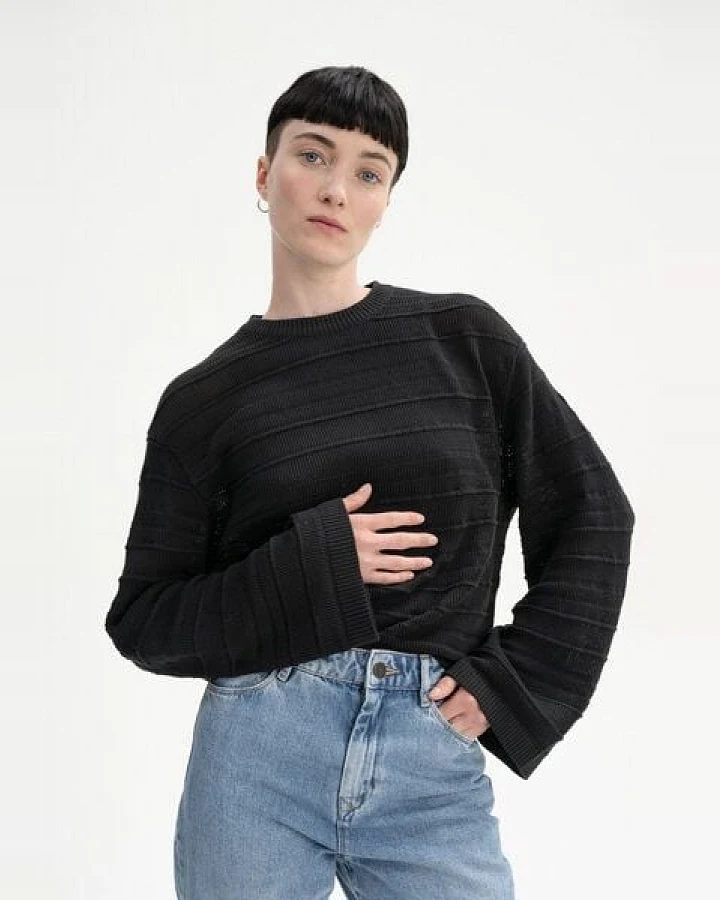 Strukturierter Strickpullover JALIDI