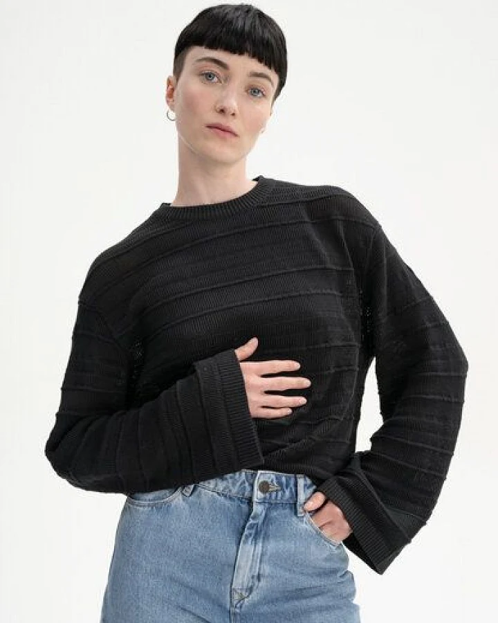 Strukturierter Strickpullover JALIDI