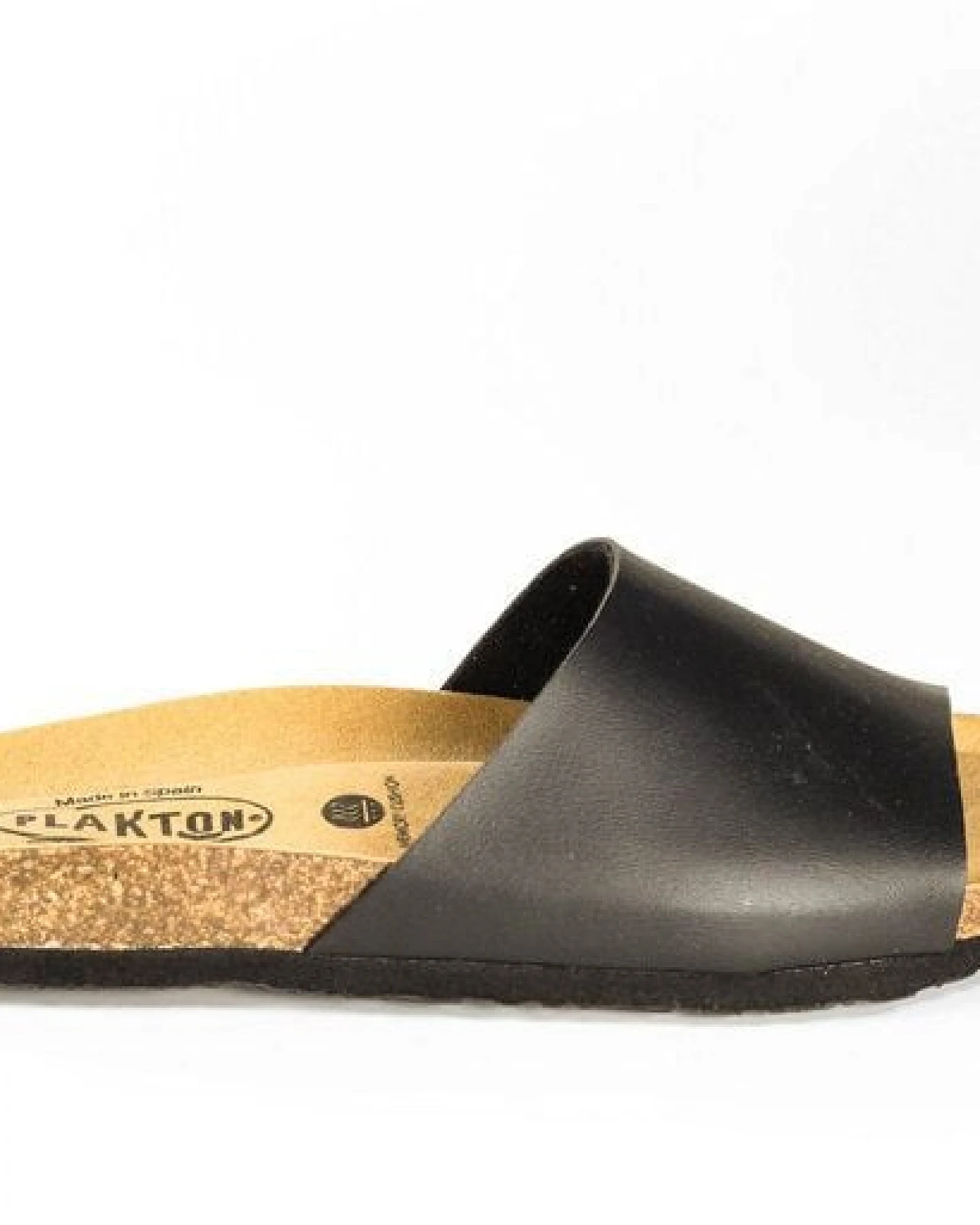 Plakton Vegane offene Damen Sandale BALA mit Korksohle (schwarz) – Ansicht 2