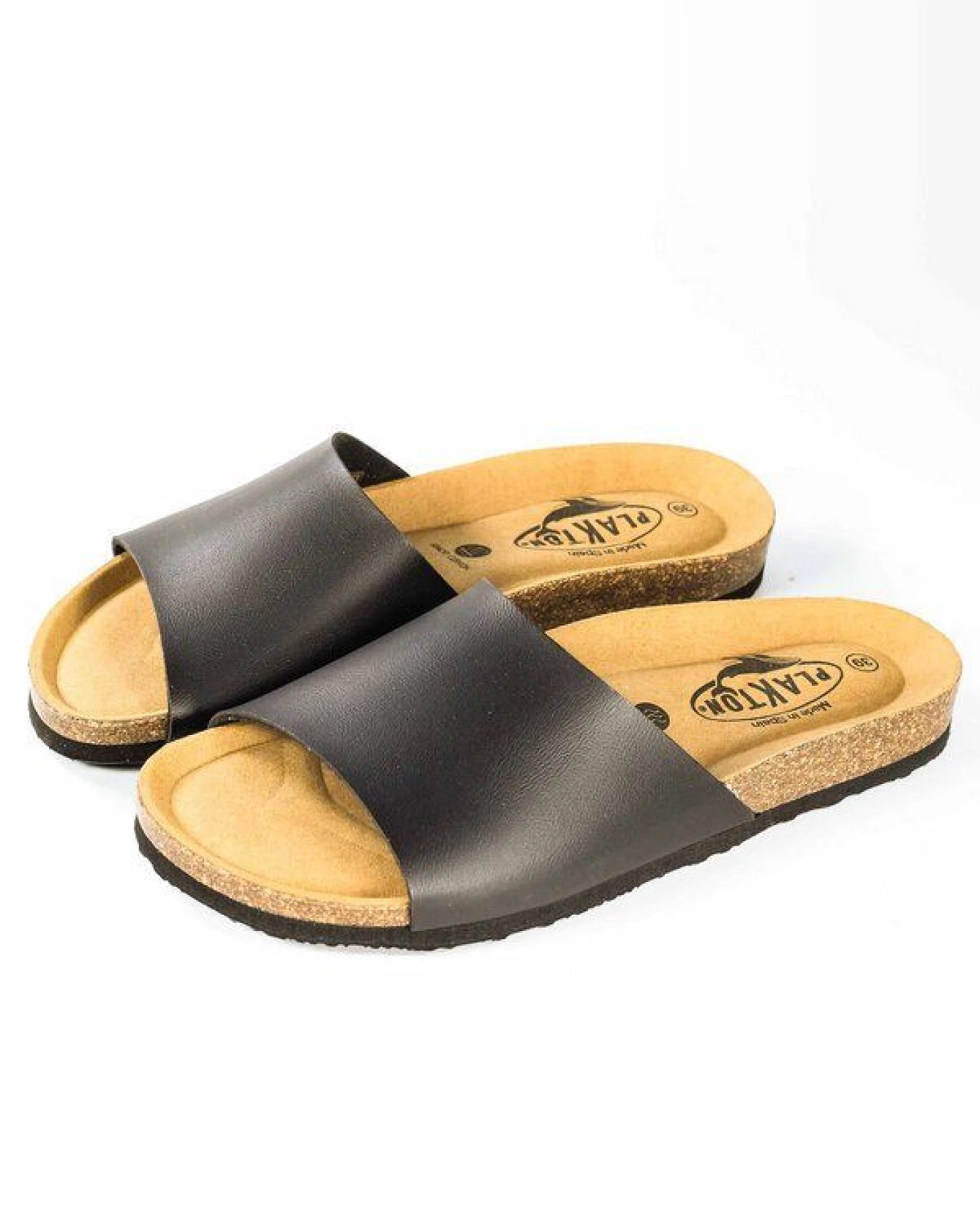 Plakton Vegane offene Damen Sandale BALA mit Korksohle (schwarz) – Ansicht 4