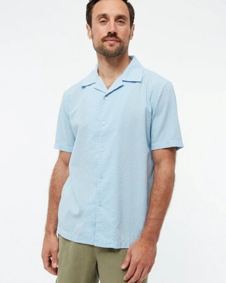 Givn Berlin Bowling-Shirt GBBARIK aus Bio-Baumwoll Seersucker