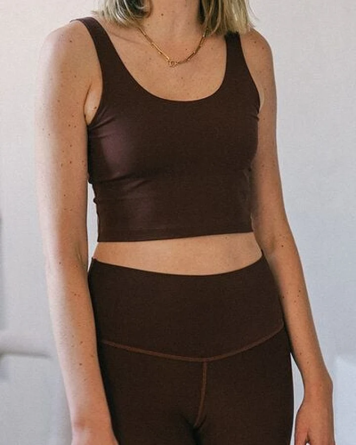 The View Yoga Iris Top Brown