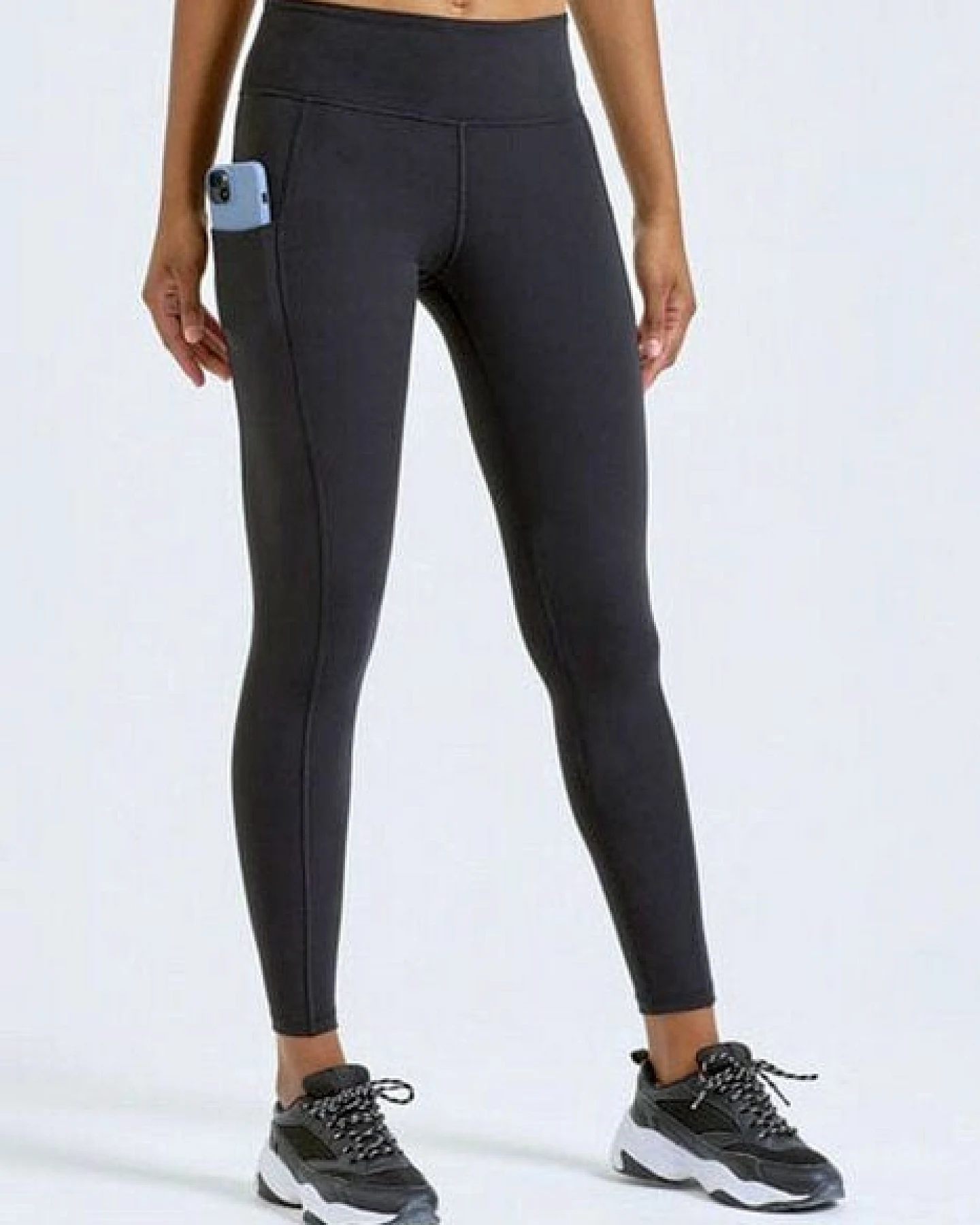 TriDri® Stretch Leggings Leggins Sporthose aus recyceltem Polyester volle Länge versteckte Einstecktasche – Ansicht 2