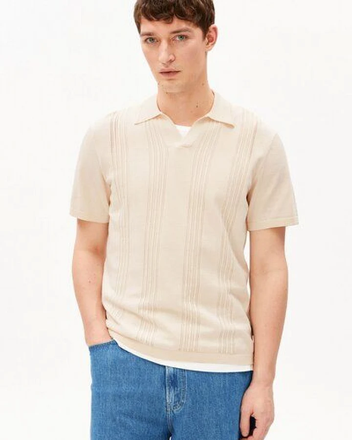 Produktseite: ARMEDANGELS COTTON KNIT Herren Poloshirt aus 100% Bio-Baumwolle