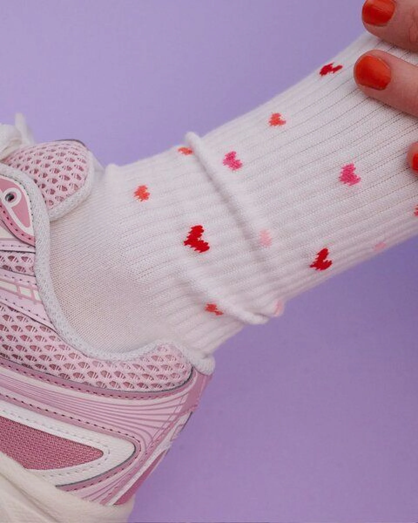 Socken "Ooley Icon - Love is everywhere" aus Biobaumwolle made in Italy – Ansicht 2