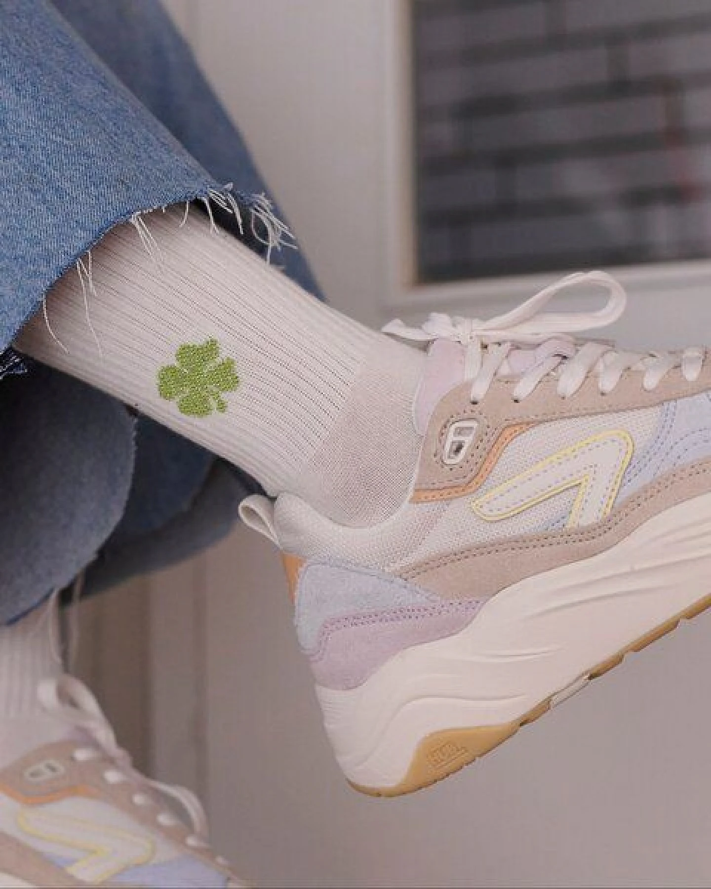 Socken "Ooley Icon Lucky" aus Biobaumwolle made in Italy – Ansicht 3