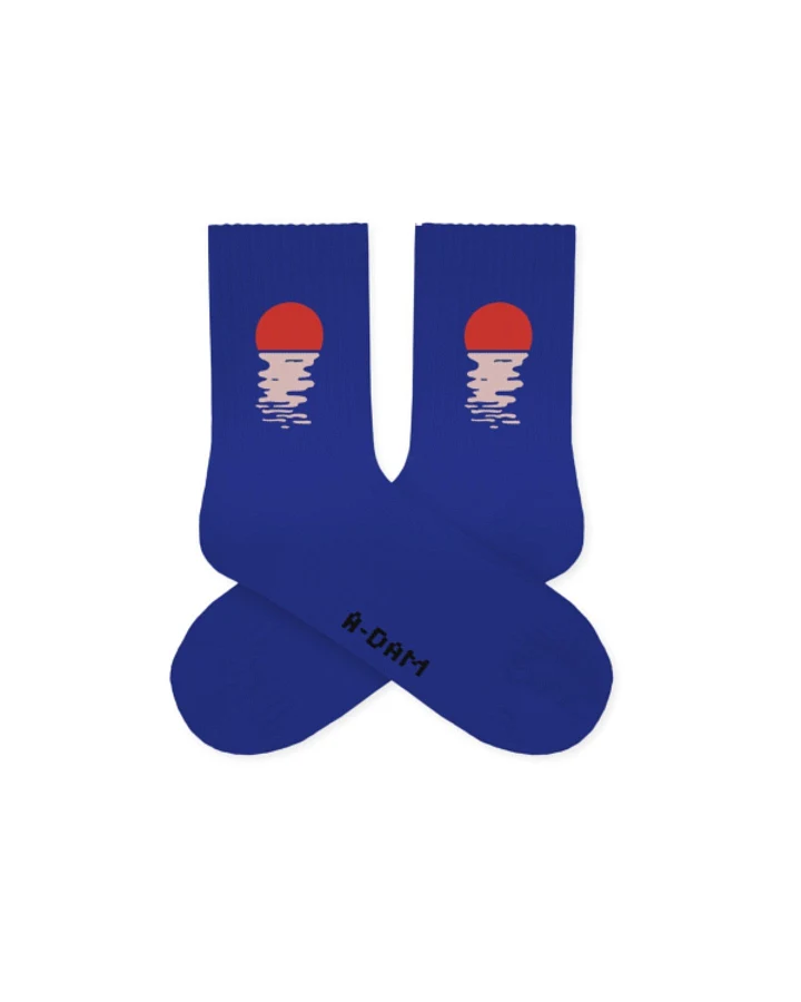 Socken Quarter Crew Sunset Blau