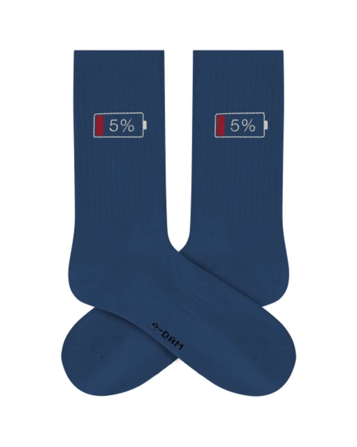 Socken Crew Battery Down Blau