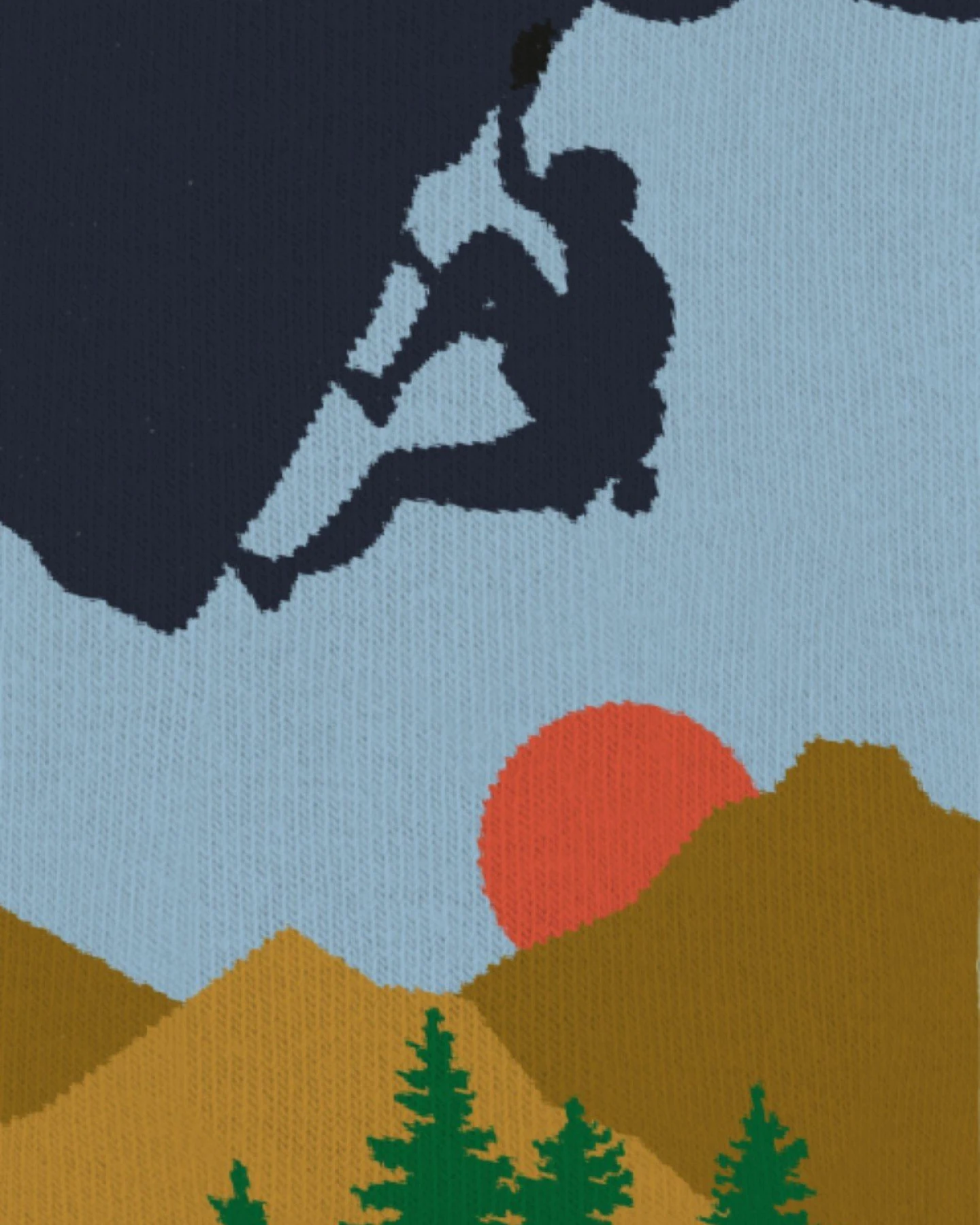 Socken Casual Climbing Rock Int Blau – Ansicht 2