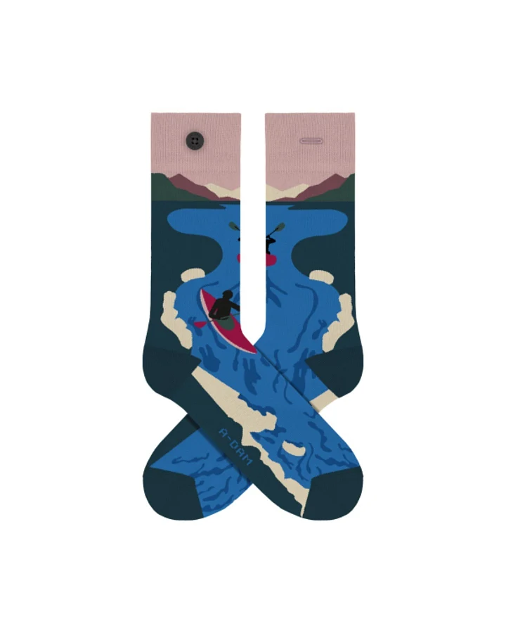 Socken Casual Kayaking Int Blau