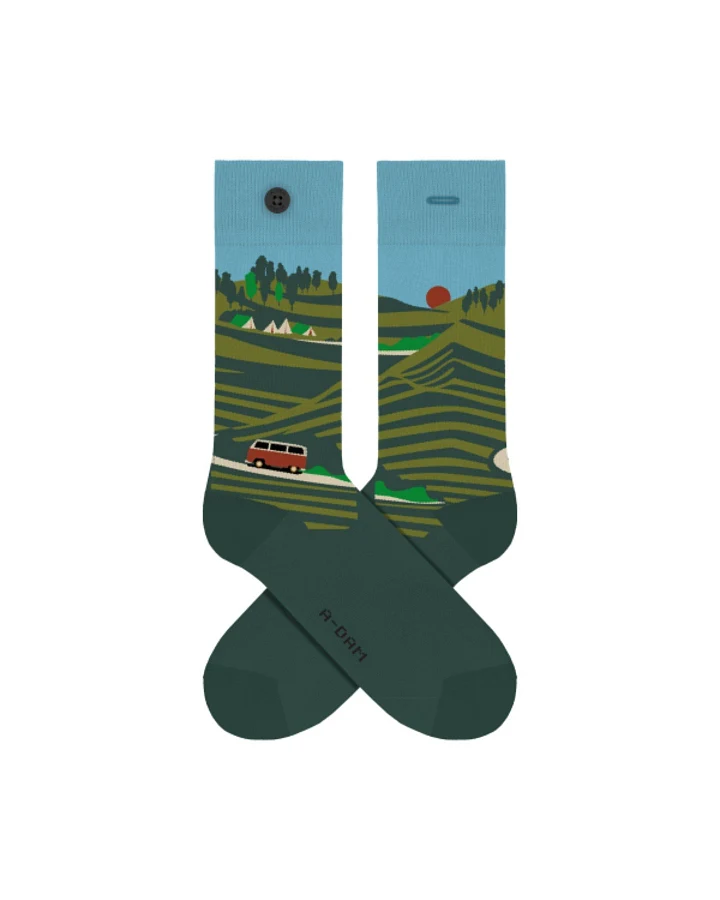 Socken Casual Roadtrip Grün