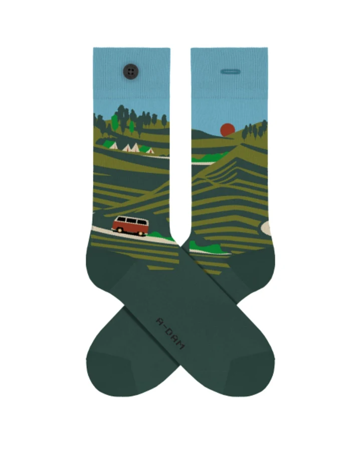 Socken Casual Roadtrip Grün