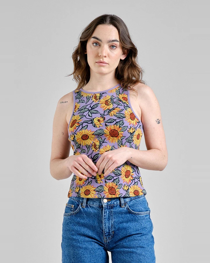 Top Valdermarsvik Rib Sunflower Haze Purple