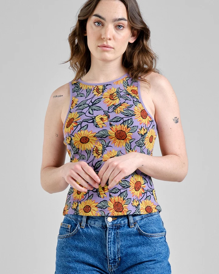 Top Valdermarsvik Rib Sunflower Haze Purple