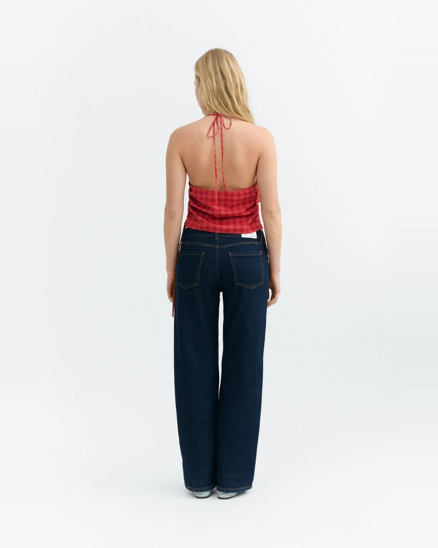 Top Hiba Red Checks Rot – Ansicht 5