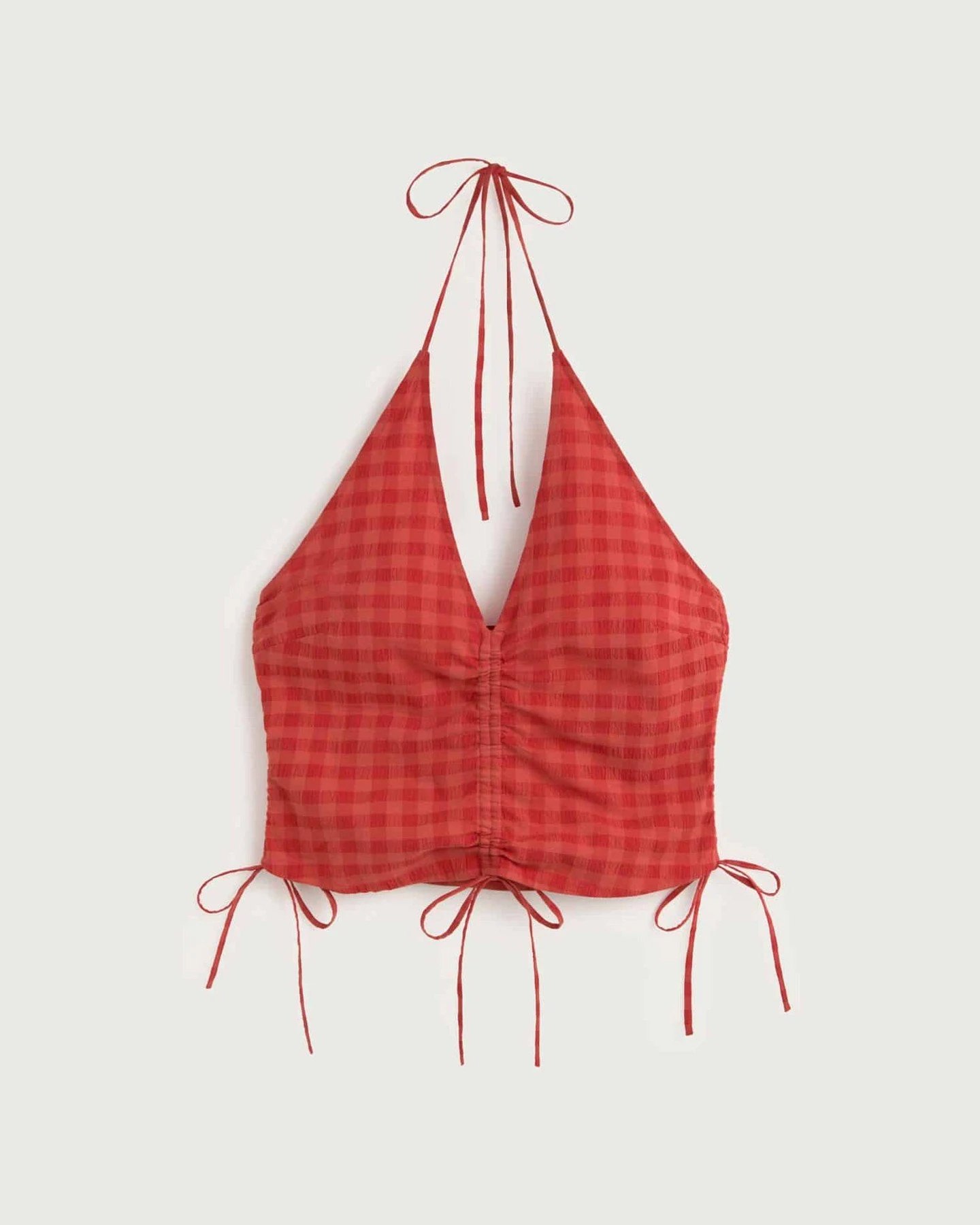 Top Hiba Red Checks Rot – Ansicht 6