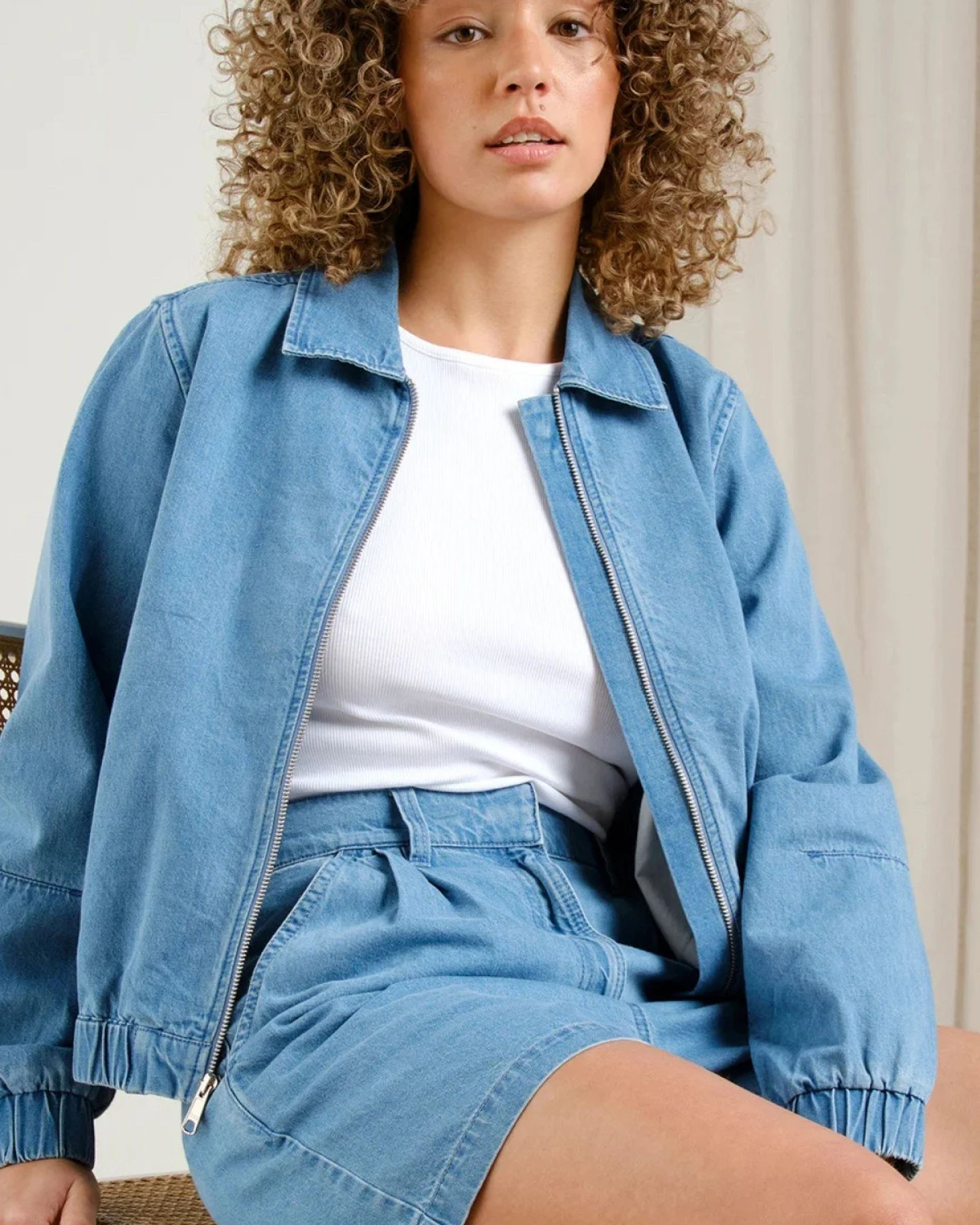 Jacke Sunna Denim Blau – Ansicht 2