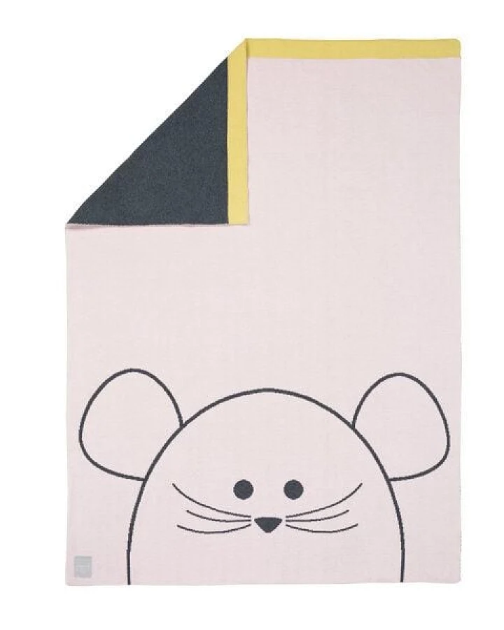Lässig Babydecke Little Chums Mouse100 % Bio-Baumwolle 70 x100 cm