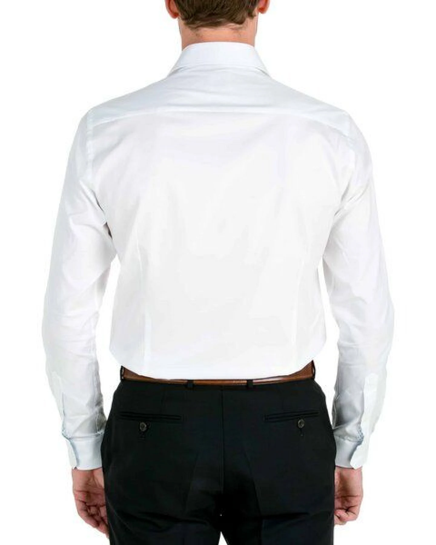 SKOT Fashion Nachhaltige Langarm Herren Hemd Serious White Contrast Slim Fit – Ansicht 3