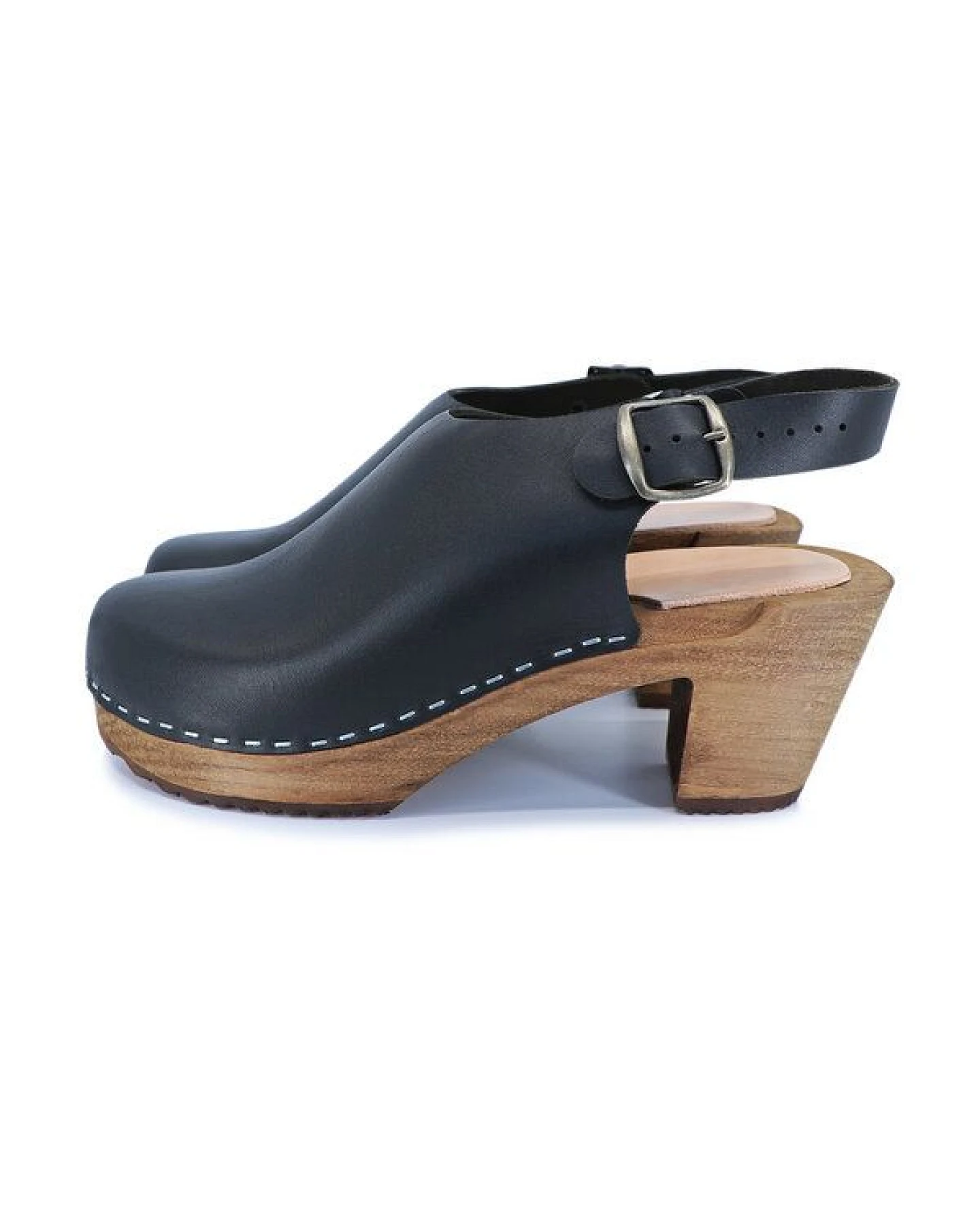 IDÉ - schwedische Holz Clogs von me&myClogs - high mid heel – Ansicht 3
