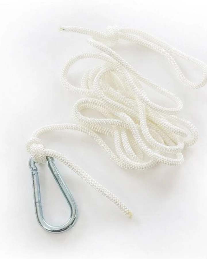HängemattenGlück Cordinjo, 2,5m Seil & großer Karabiner für Hängematten