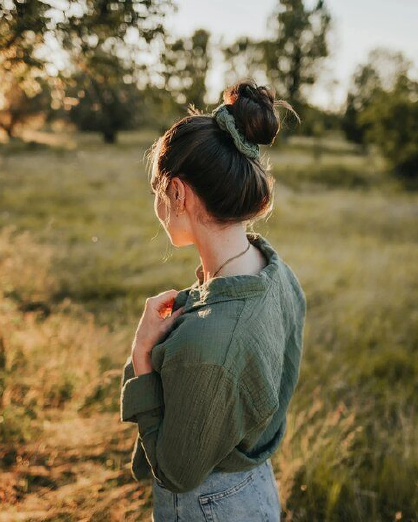 NORDLICHT Musselin Scrunchie Haargummi aus 100% Bio-Baumwolle – Ansicht 2