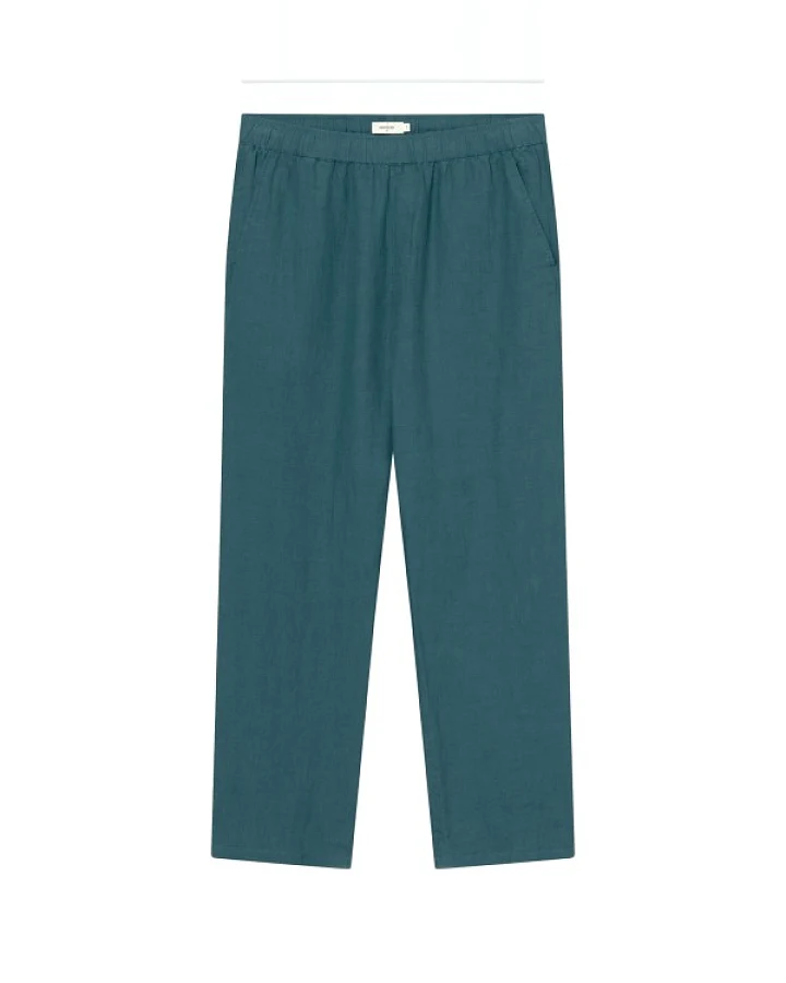 DEDICATED - Pants Borrby Linen - Freizeithose Gr S blau