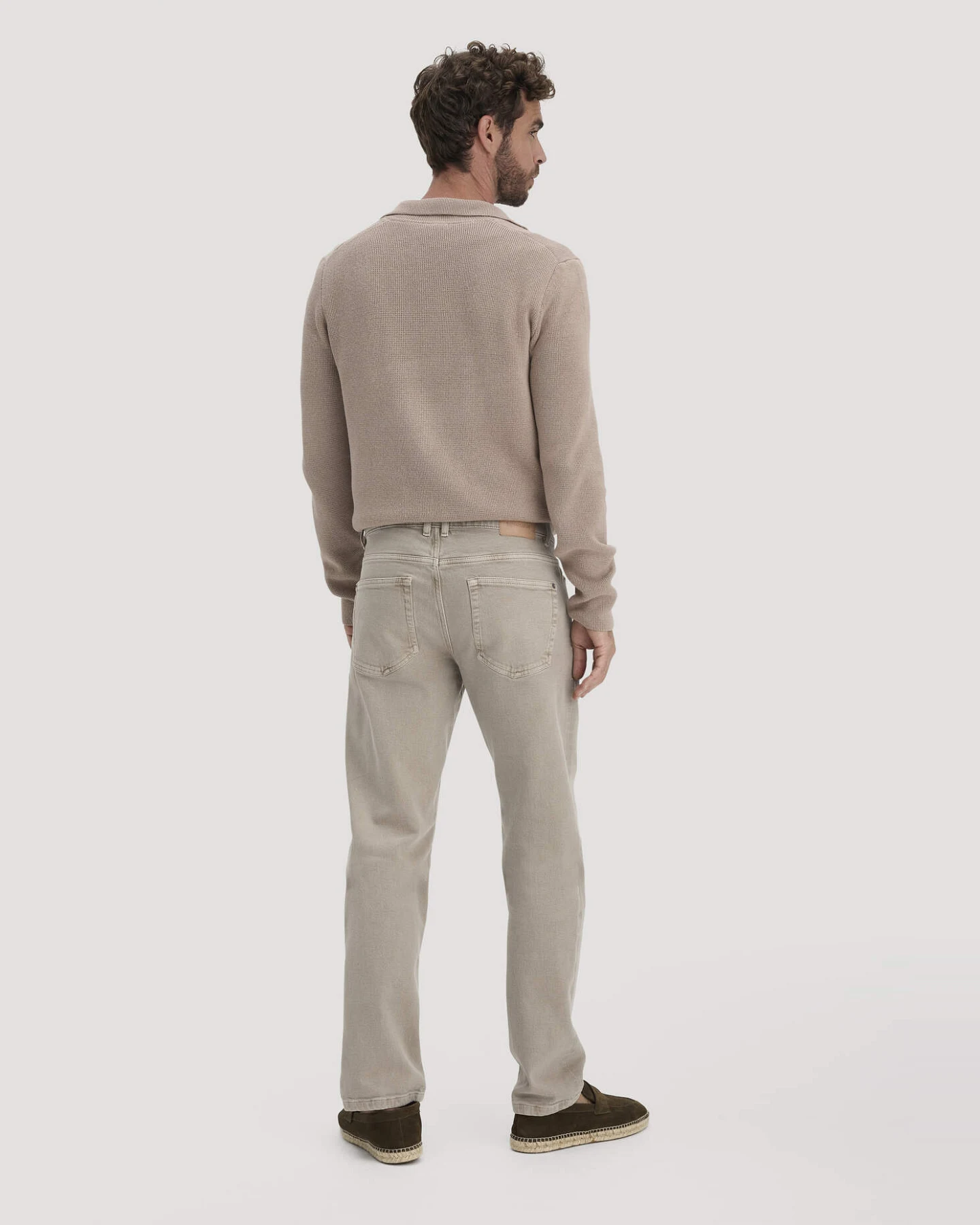 hessnatur Herren Jeans BEN Regular Straight aus Bio-Denim mit Hanf - beige - Größe 38/32 – Ansicht 2