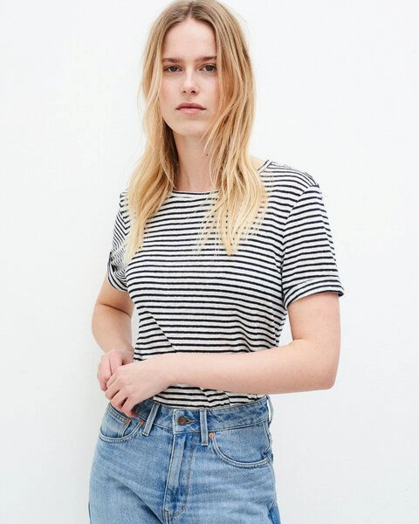 Kuyichi T-Shirt Olivia Striped – Ansicht 3