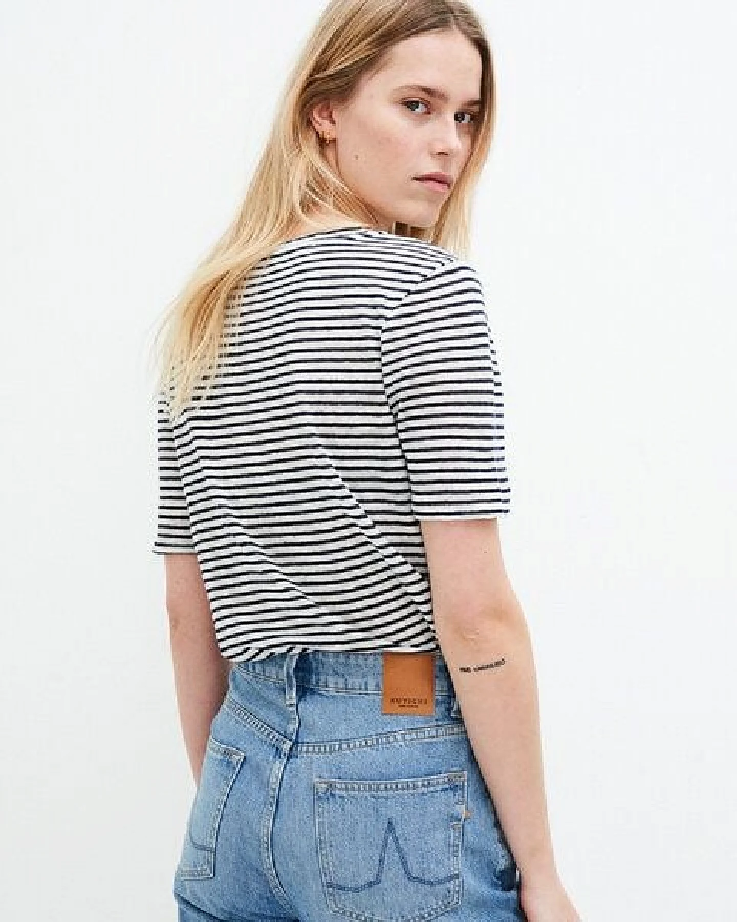 Kuyichi T-Shirt Olivia Striped – Ansicht 4