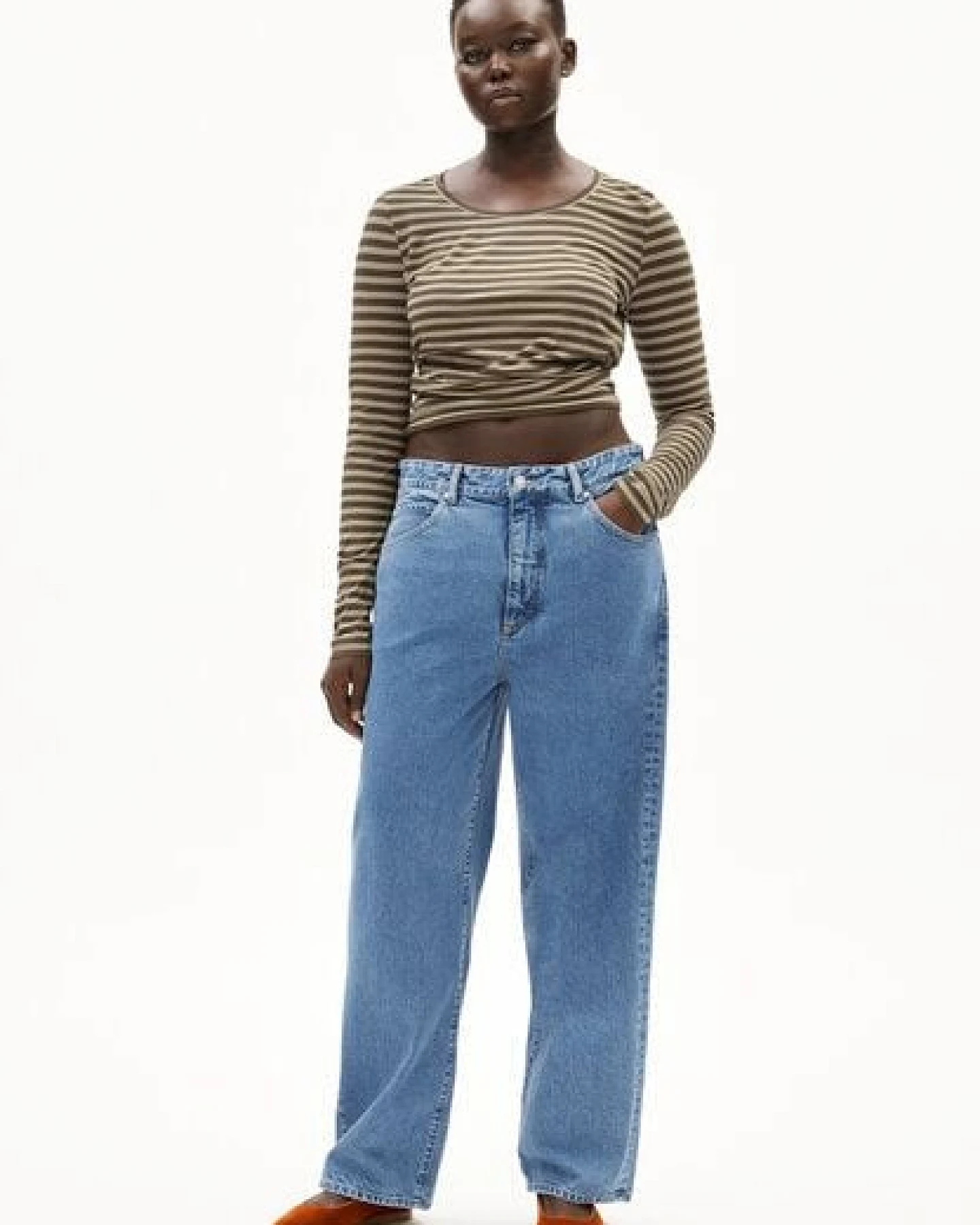 ARMEDANGELS ENRICCAA STRIPES Damen Longsleeve Slim Fit aus Bio-Baumwolle – Ansicht 4