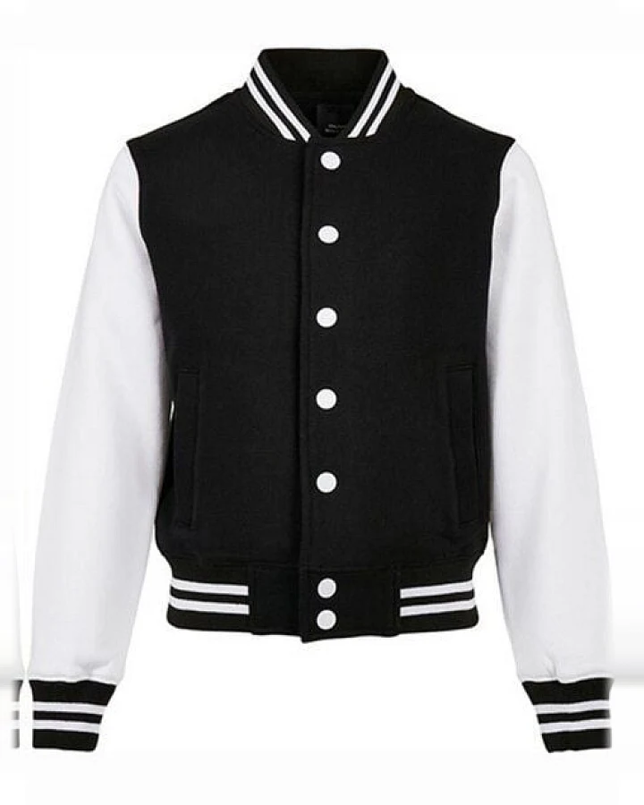 Build Your Brand Kinder Organic Collegejacke Sweatjacke