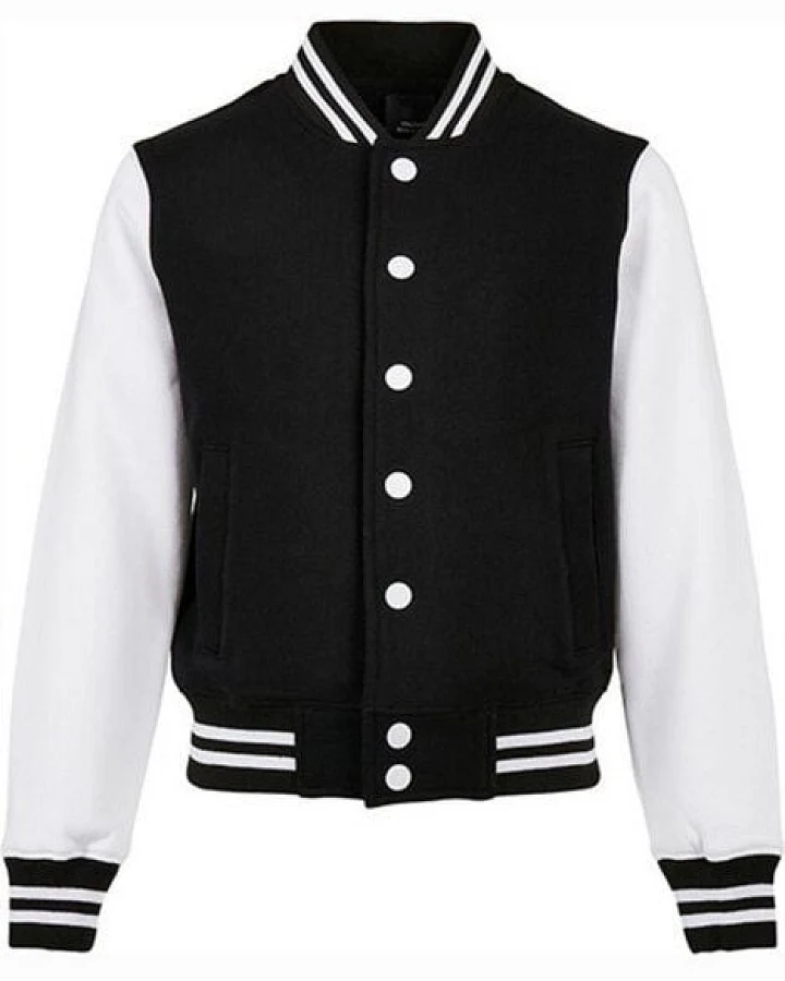 Build Your Brand Kinder Organic Collegejacke Sweatjacke
