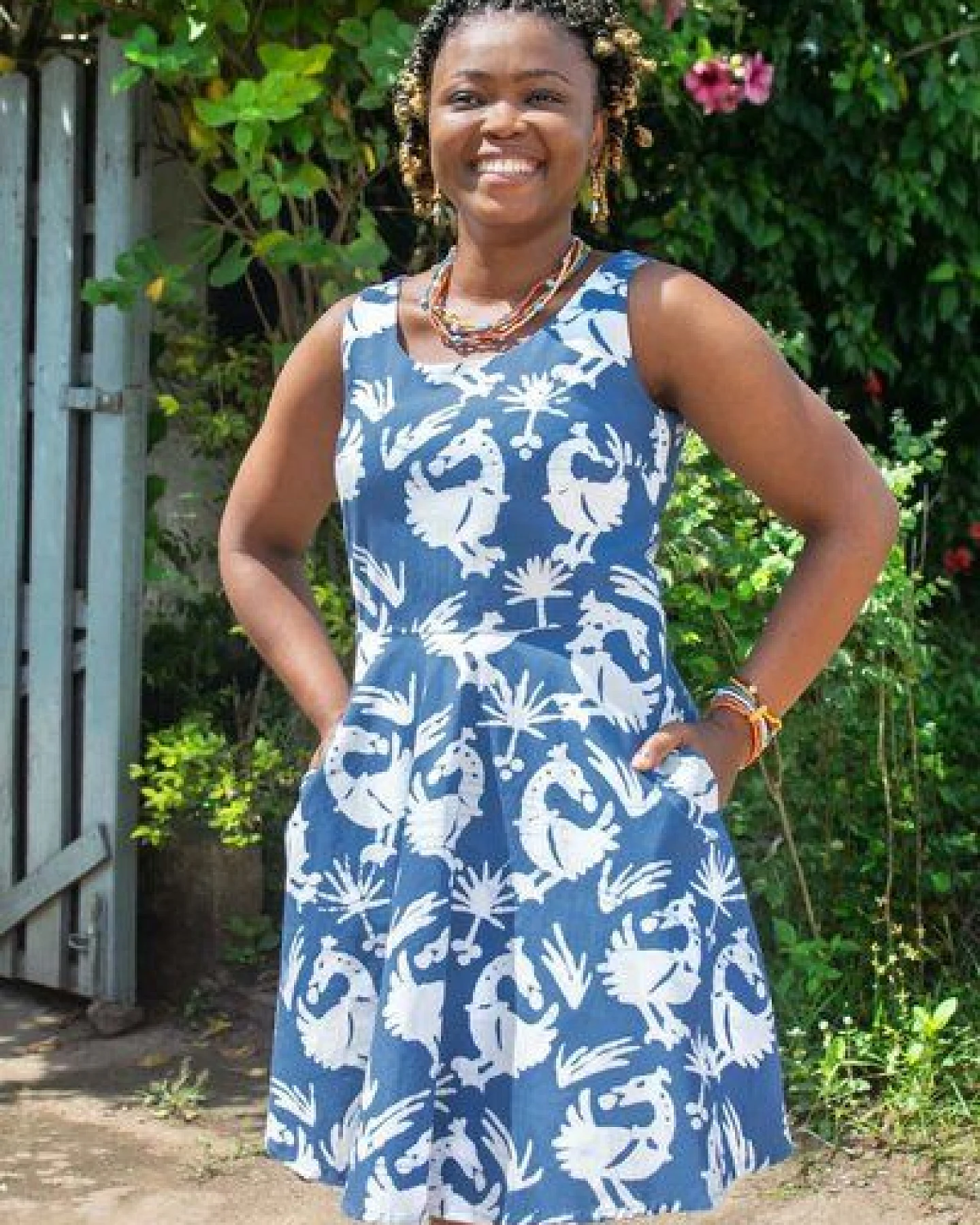 Global Mamas Bio Kleider - AVA - Roses/Pathways/Sankofa/Argyle – Ansicht 2