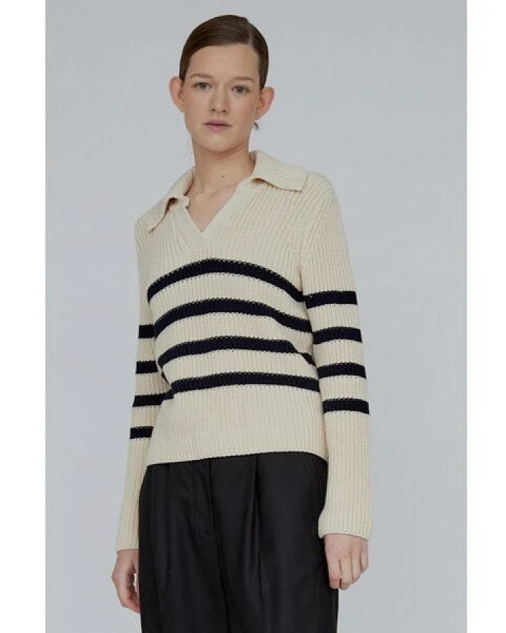 Basic Apparel Strickpullover Vegan - Sweety Polo - aus Bio-Baumwolle