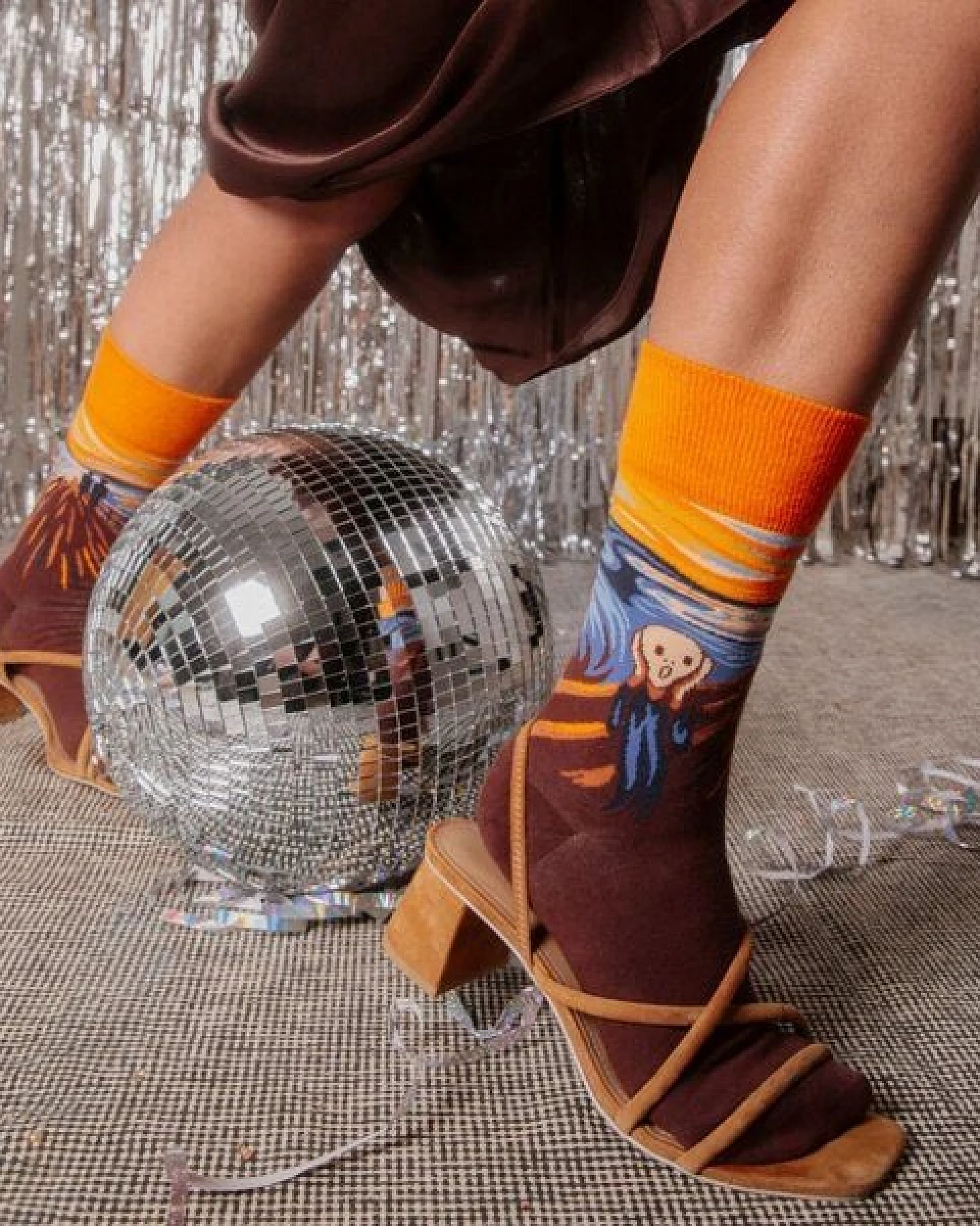 KUNSTSOKKEN Kunst Socken - Nahtlose Bunte Socken aus Bio-Baumwolle Mix - weihnachtsgeschenke für Künstler - Lustige Socken Geschenk – Ansicht 4