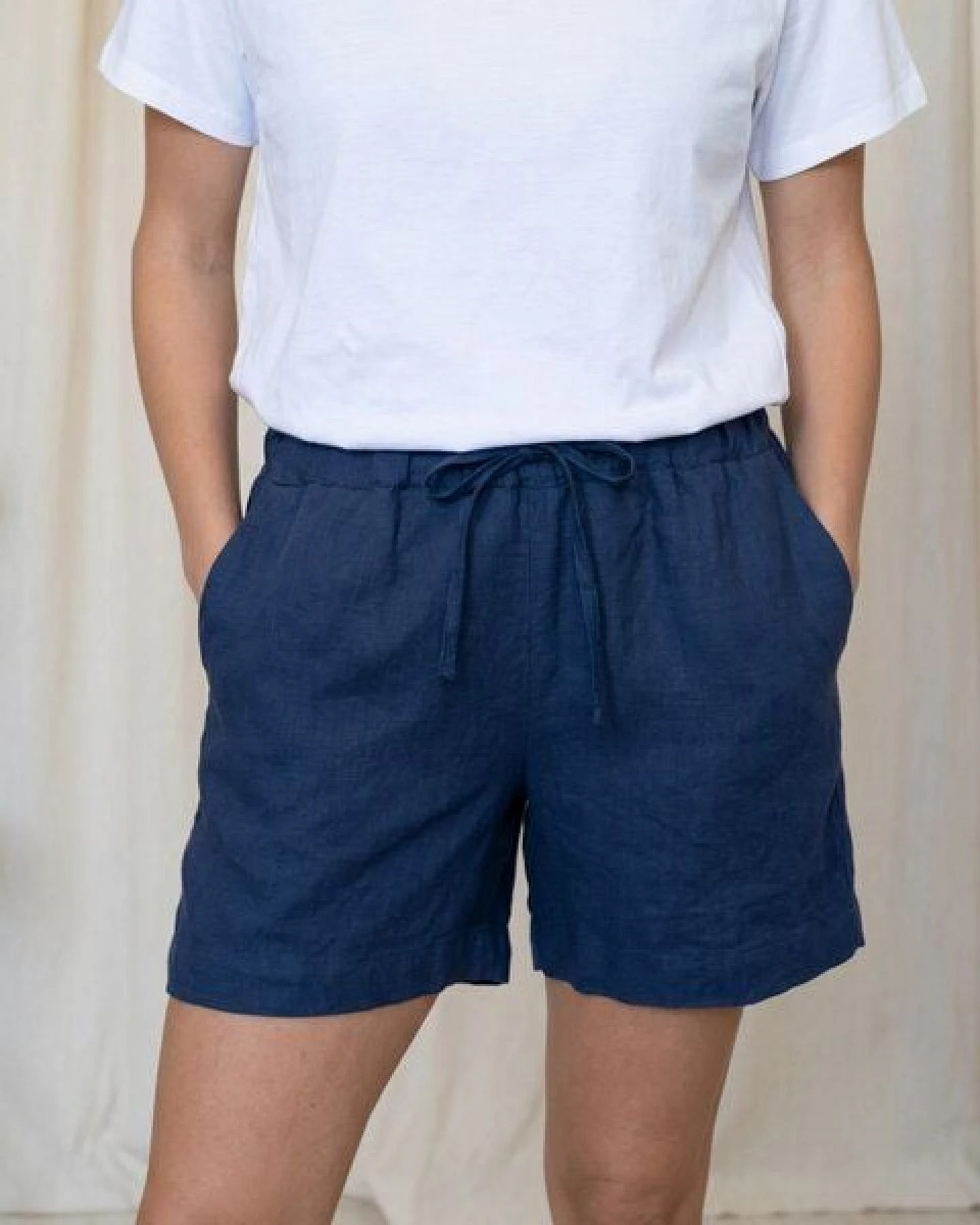 FUXBAU Frauen Leinenshorts – Ansicht 3