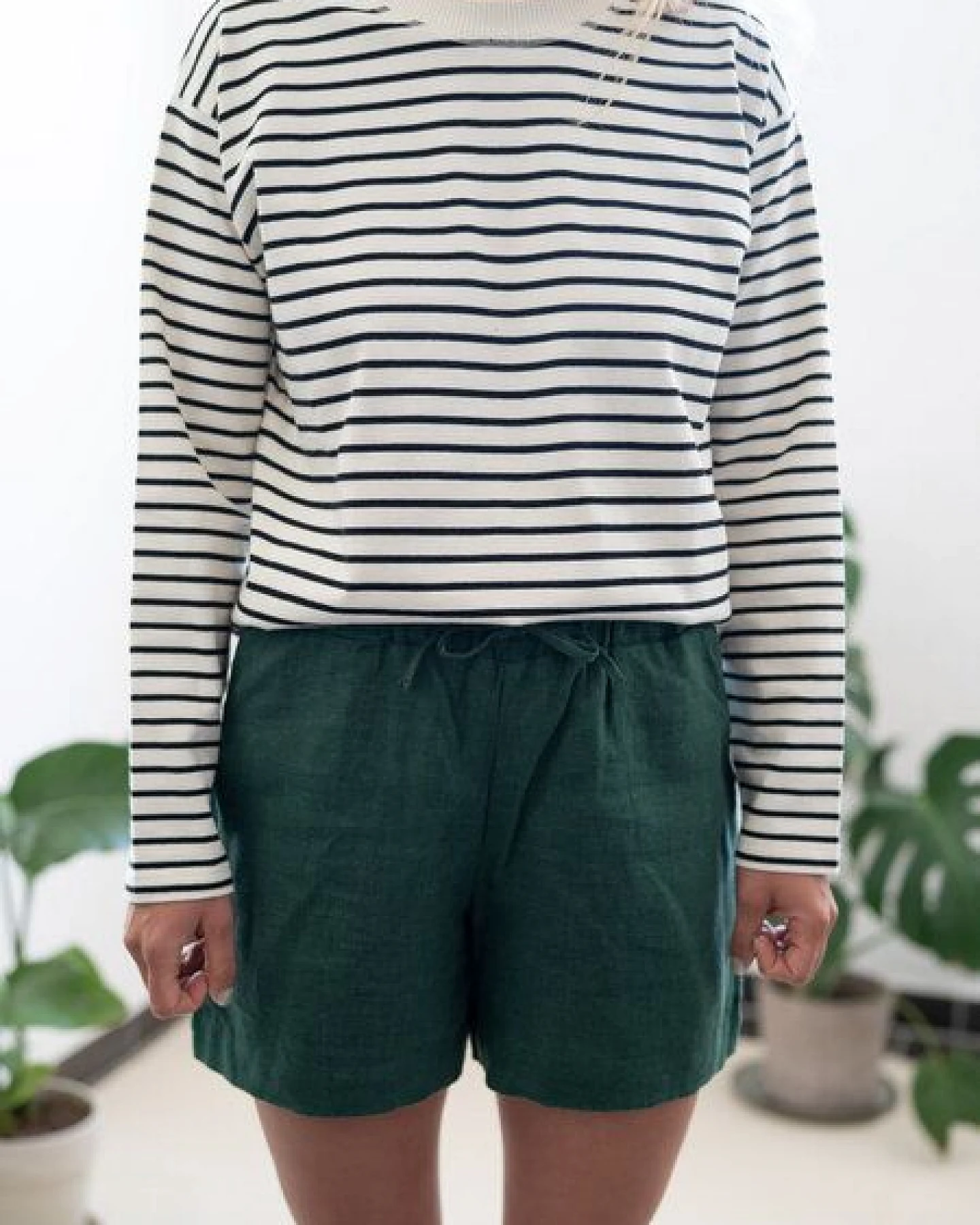 FUXBAU Frauen Leinenshorts – Ansicht 3